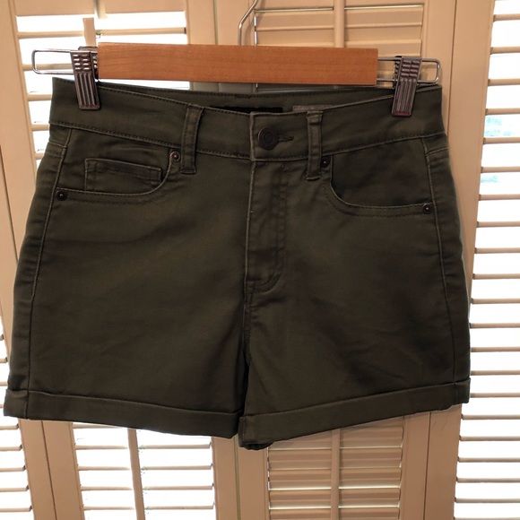light blue, magenta, and olive colored jean shorts - Picture 3 of 3